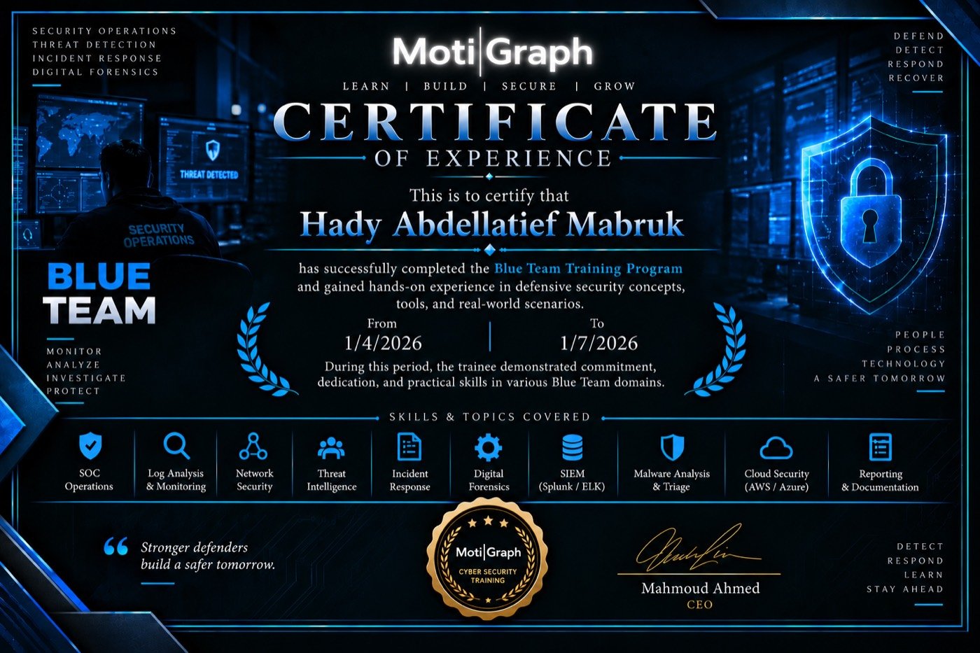 MotiGraph certificate sample