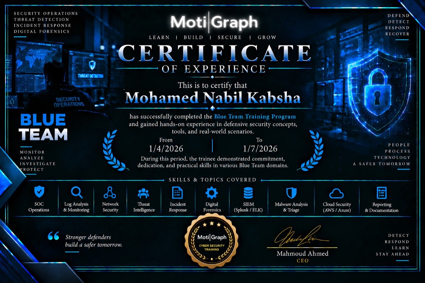 MotiGraph certificate sample